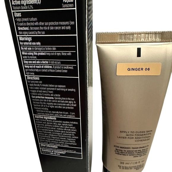 BAREMINERALS Complexion Rescue Ginger 06 Tinted Hydrating Gel Cream 1.18oz NIB - Picture 4 of 7